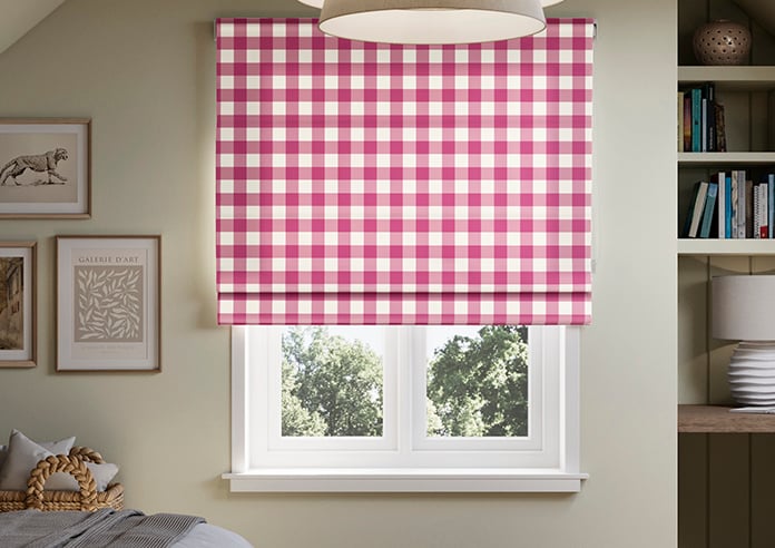 Gingham, Cosmos - Roman Blind - Image 3